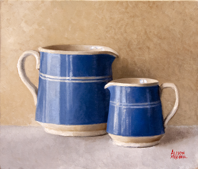 Alison Mitchell - Burra Jugs - Oil on Canvas - $1500