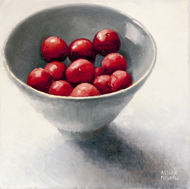 Alison Mitchell - Cherry Plums - Oil on Canvas - $800