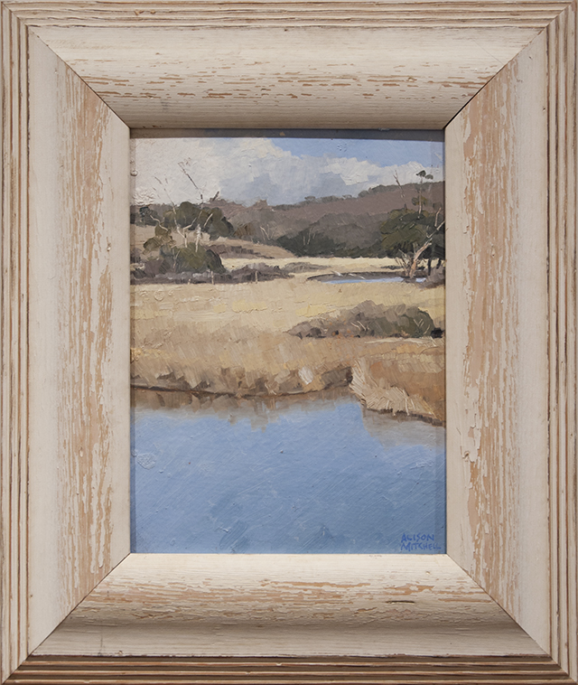 Alison Mitchell - Middle River, Kangaroo Island - Oil on Canvas - $1500