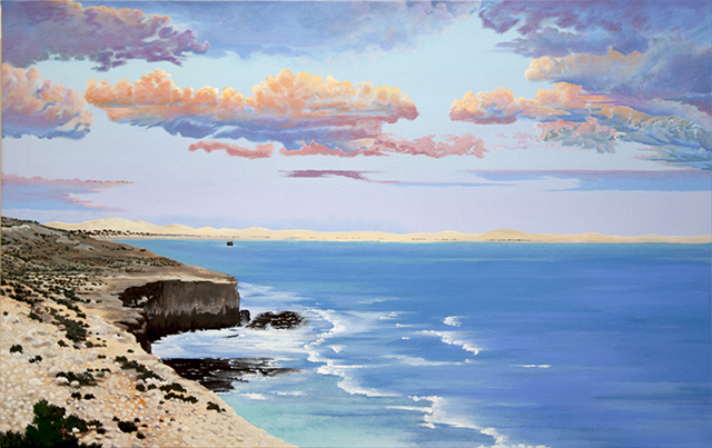 Beaver Lennon - Beginning of the Bunda Cliff - Acrylic on Canvas - $2240