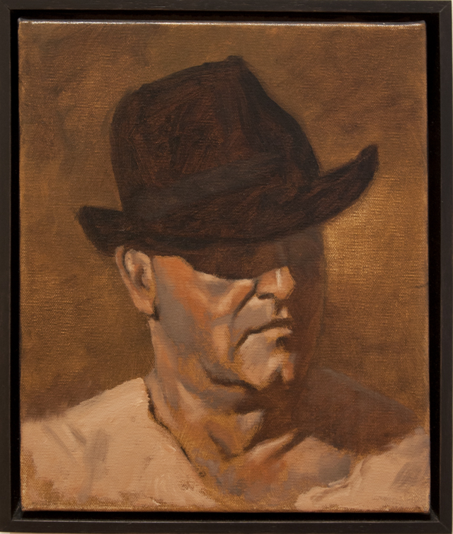 Michael Hocking - Ken Luca With a Black Hat - Oil on canvas - $220