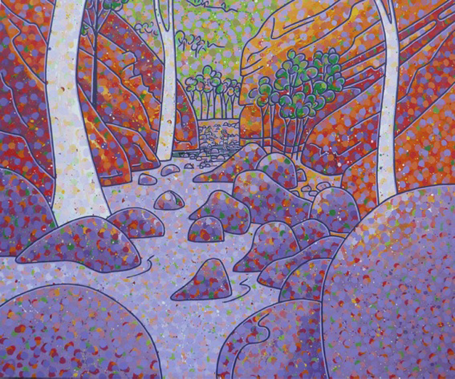 Neil Hann - Wading Through Edeowie Gap - Acrylic