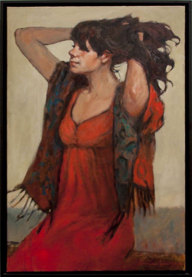 Lorraine Lewitzka - Red Dress - Oil - $2000