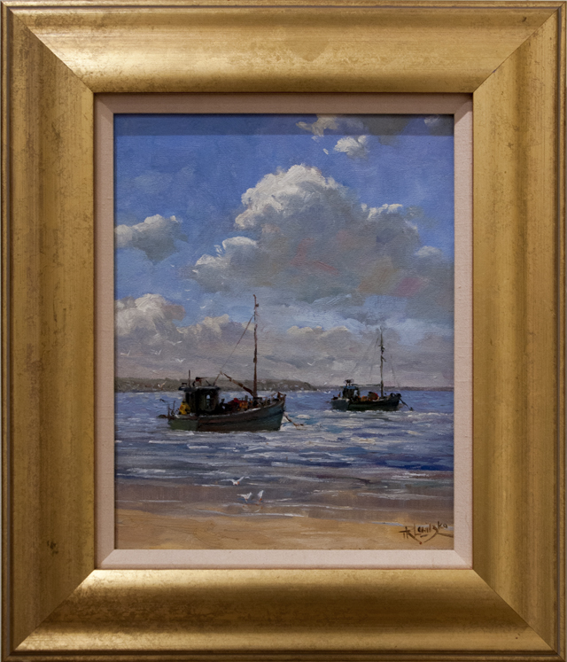 Terry Lewitzka - Fishing Boats at Anchor - Oil - $600