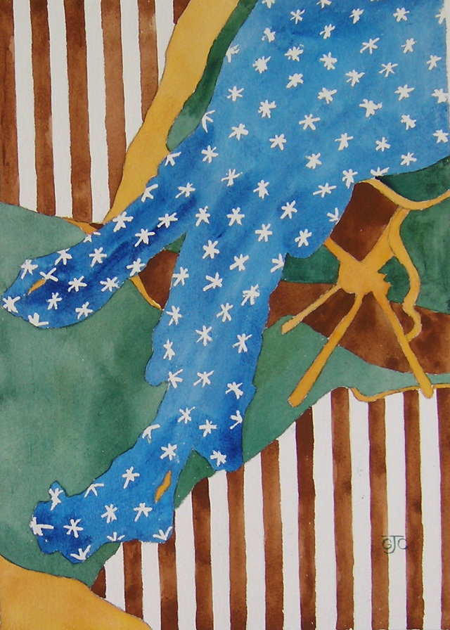 Glenys Christopher - Fingers and Feet and Stars and Shapes - watercolour - $150