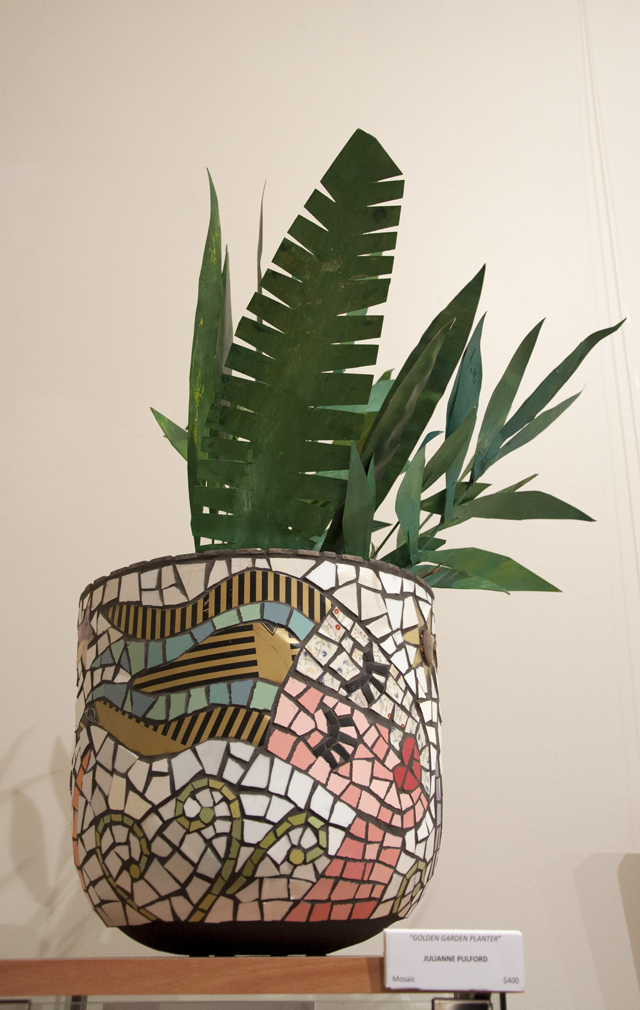 Julianne Pulford - Golden Garden Planter - Mosaic - $400 - Merit Award