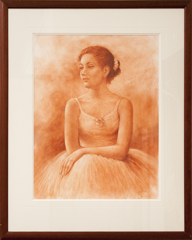 Cynthia Dowler - Backstage - Conte pastel - $850