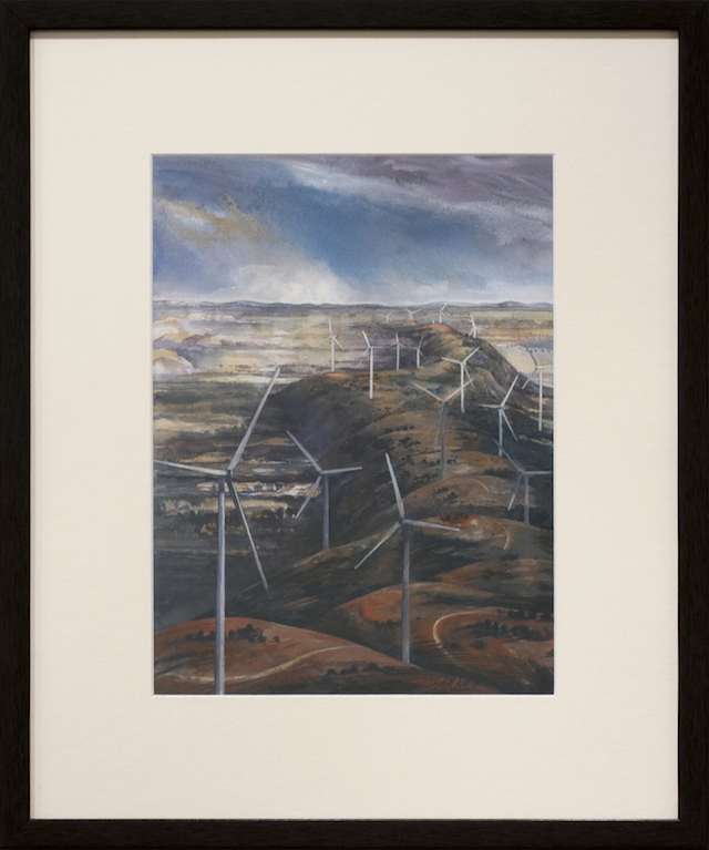 Heather Parker - Windfarm - Hallett - Watercolour - $300