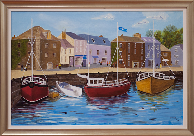 Jeanette Grosset - The Fleet’s In - Acrylic - $400