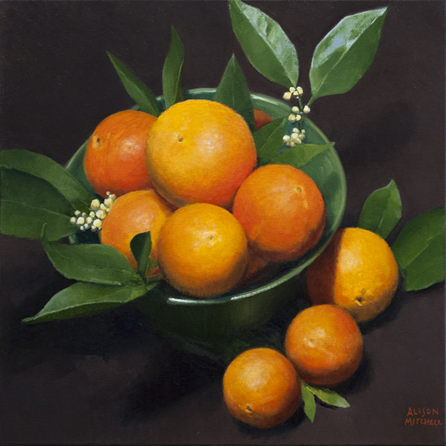 Alison Mitchell - Oranges and Blossom - Oil - $2400