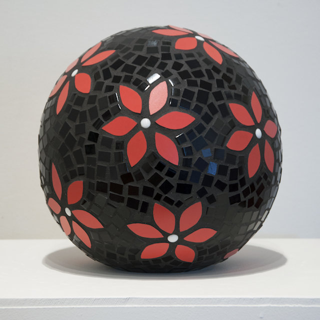 Wendy Amey - Red Garden Ball - Mosaic - $90 SOLD